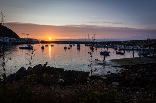 atardecer en el puerto nuevo de Cudillero, foto promocional de casa rural